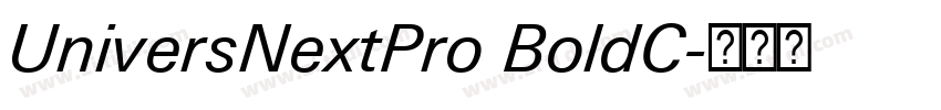 UniversNextPro BoldC字体转换